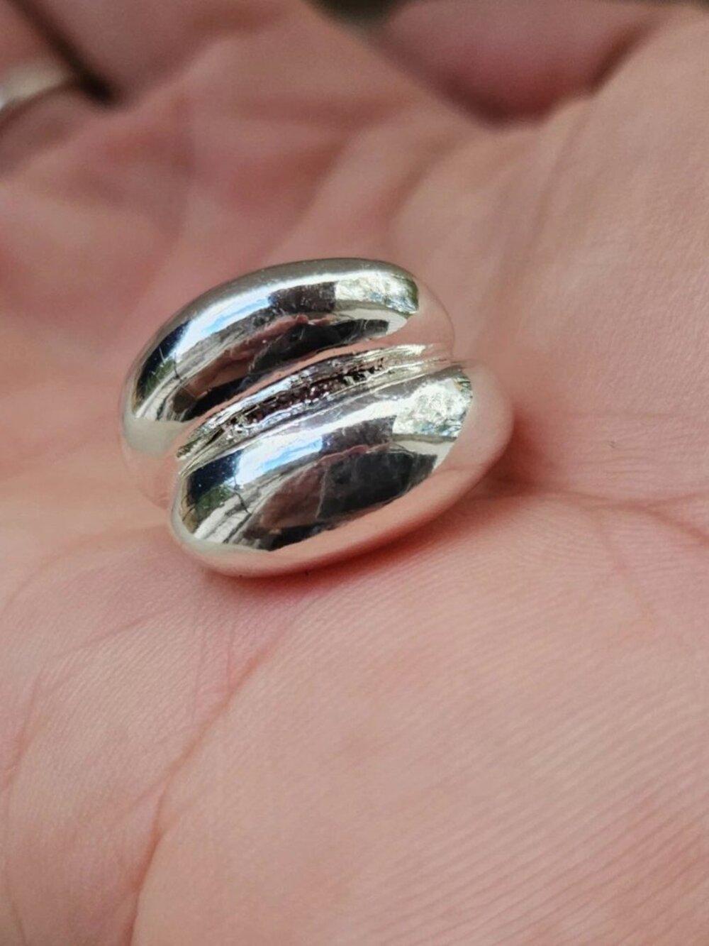 Women Ring Silver Tone Finger Band Fashion Jewelry Ring Size 7